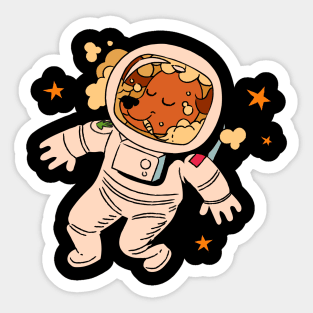 Stoned Astronaut Dog By BestPlanetBuyers Sticker